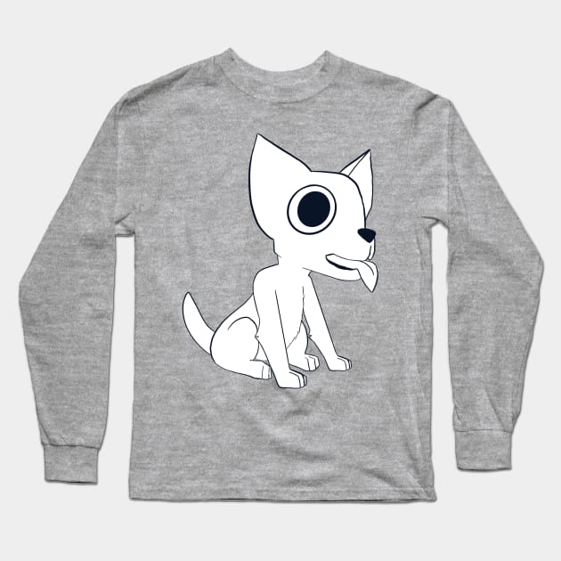 Charlie the Chihuahua - Black & White Long Sleeve T-Shirt by RMH MRH ART!